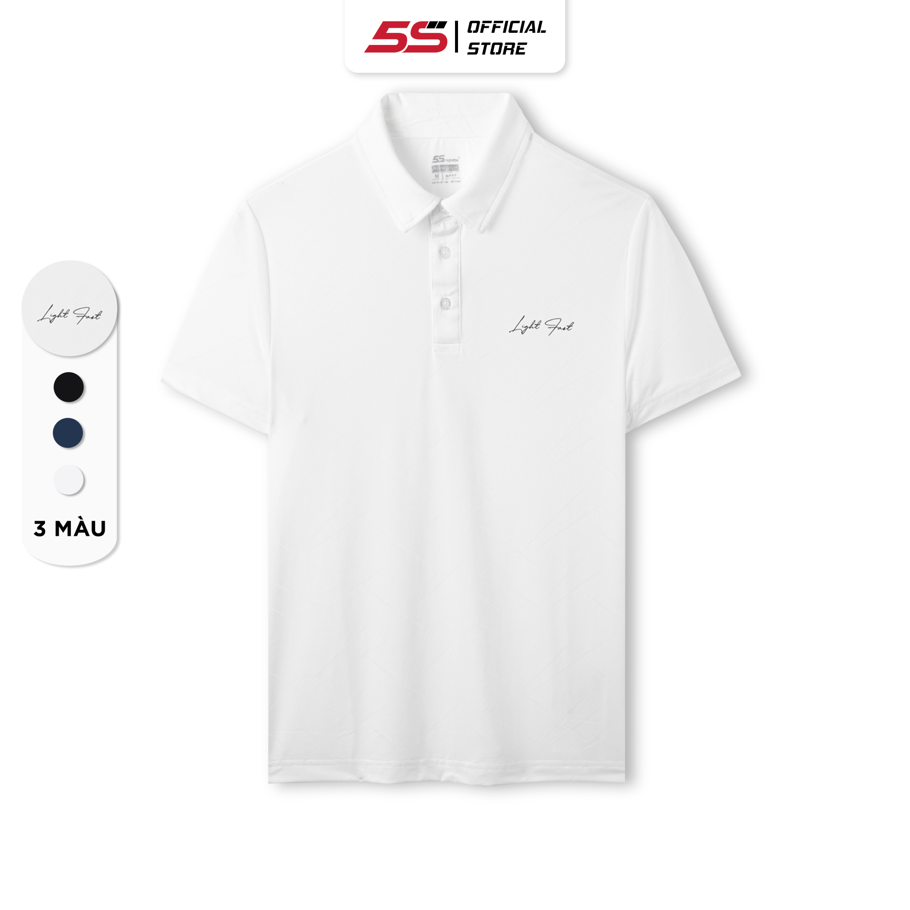 Áo Polo Nam 5S LIGHT FAST, Chất Liệu FREEZING, SIêu Mát, Mềm Mịn, Chống Nhăn, Thân Thiện Với Da