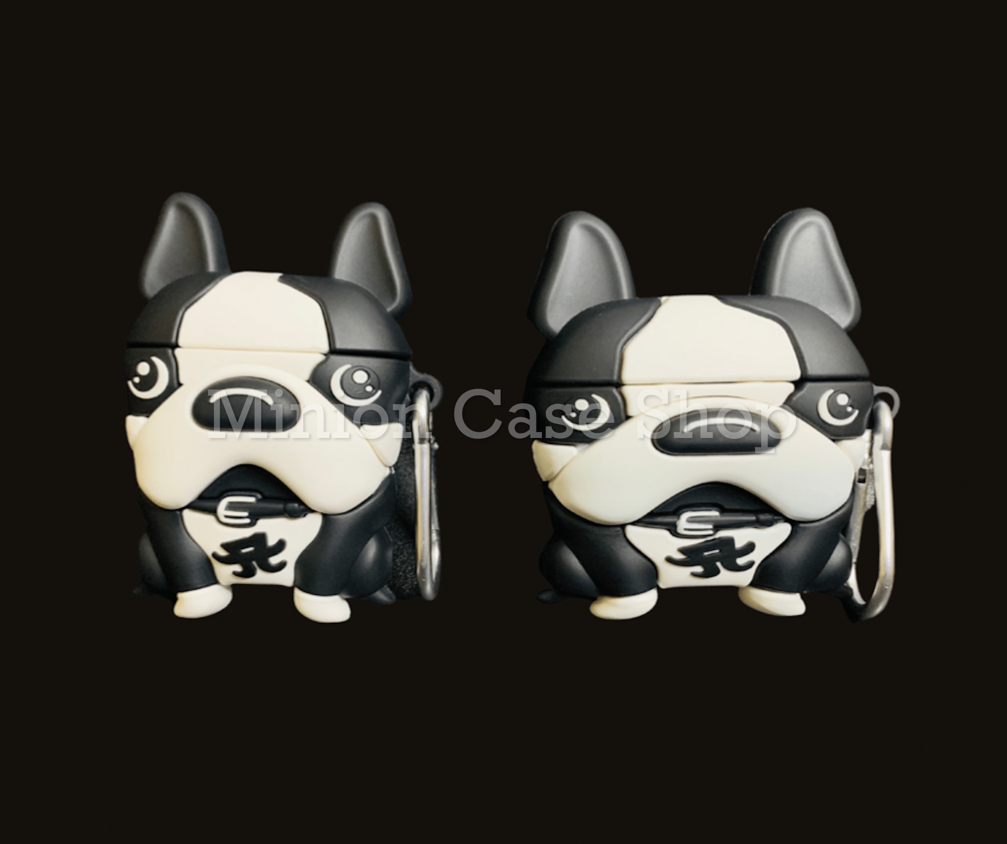 Bao Case Ốp dành cho Airpod 1/2/pro bulldog pháp bò sữa silicon 3d cao cấp