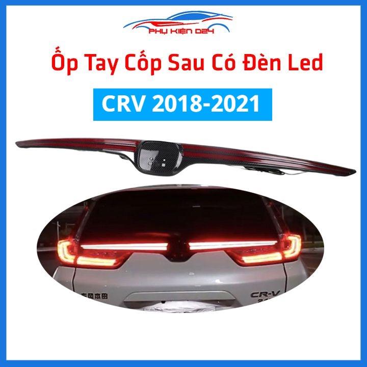 Ốp tay cốp sau có đèn led CRV 2018-2019-2020-2021 ánh sáng đỏ trang trí xe