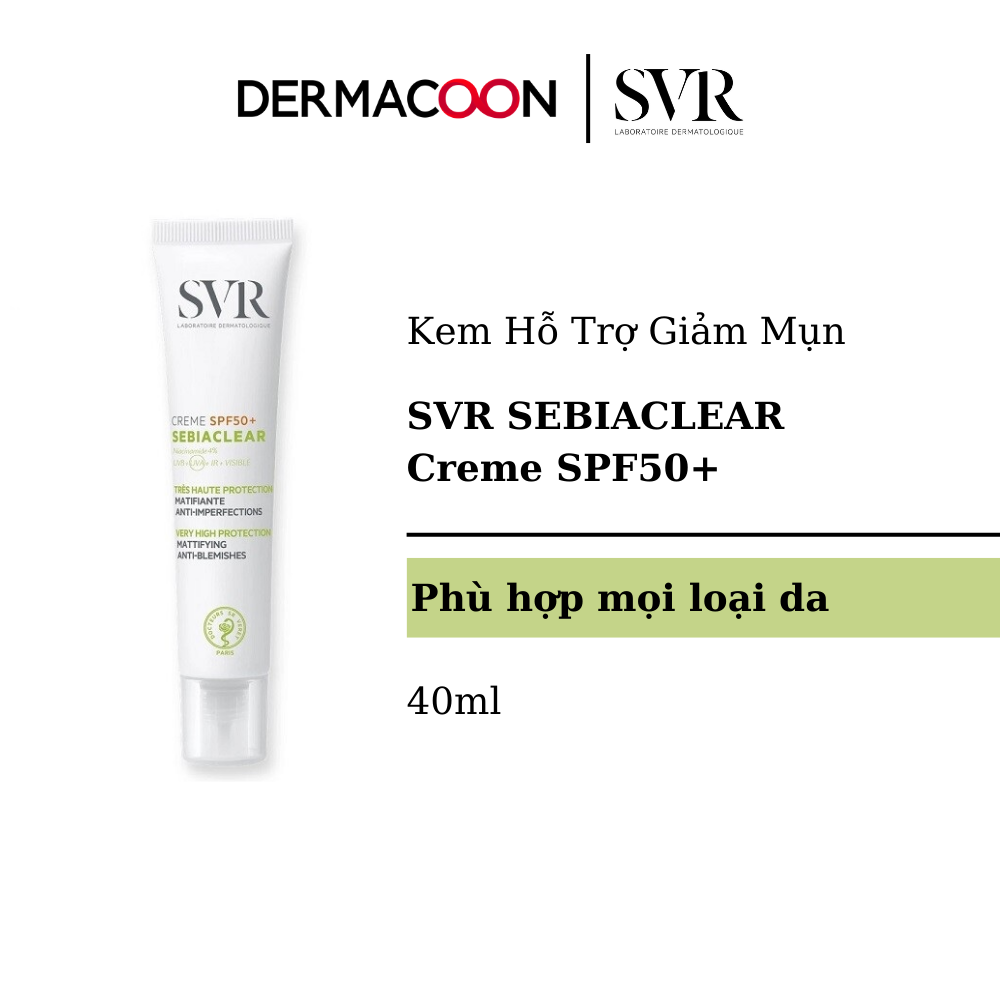 Kem Hỗ Trợ Giảm Mụn Và Chống Nắng Cao SVR SEBIACLEAR Creme SPF50+ 40ml