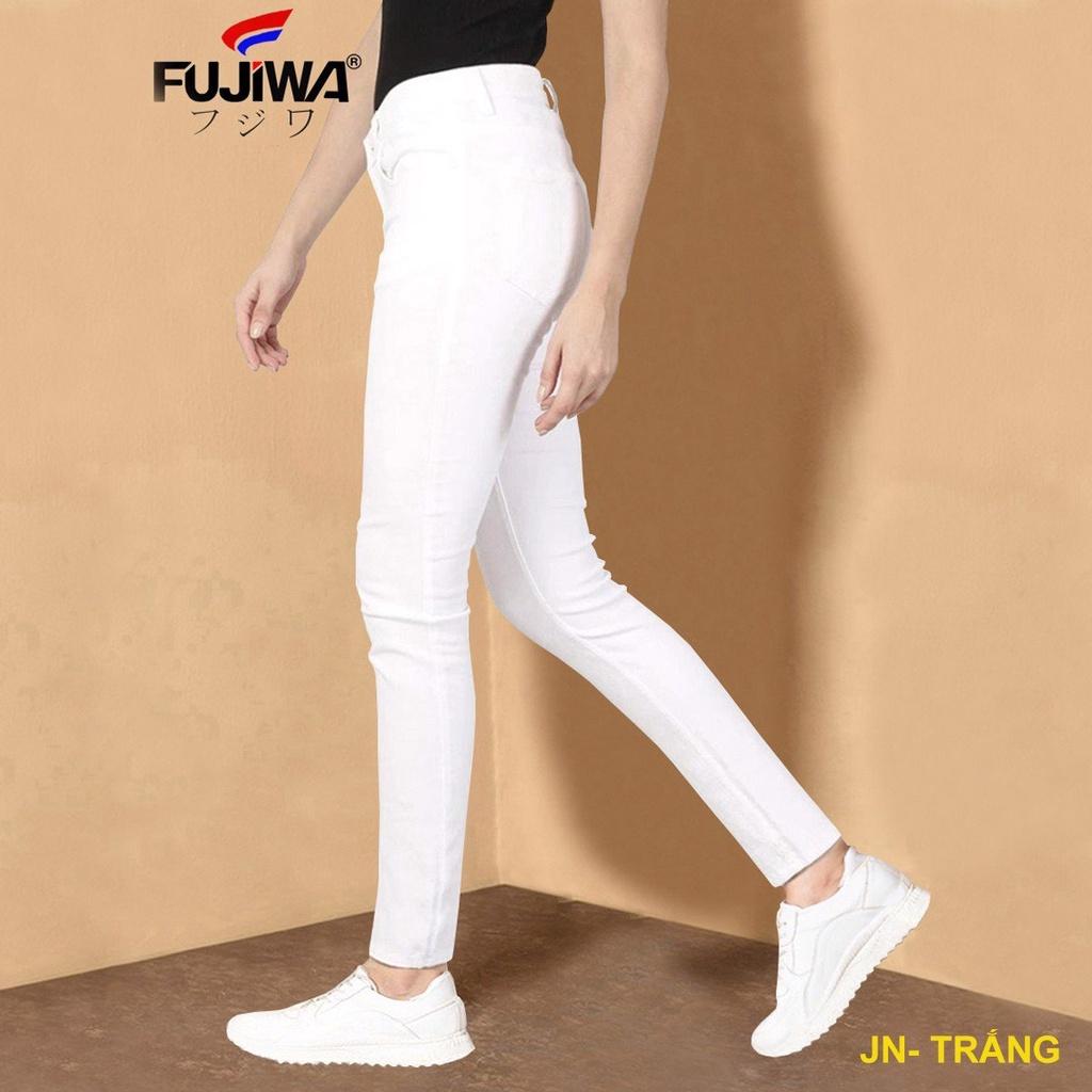 Quần Jean Nữ Cao Cấp Fujiwa - JN. Quần Lưng Cao Ống Đứng, chất jean co giãn tốt Rất Đẹp phù hợp với mọi lứa tuổi