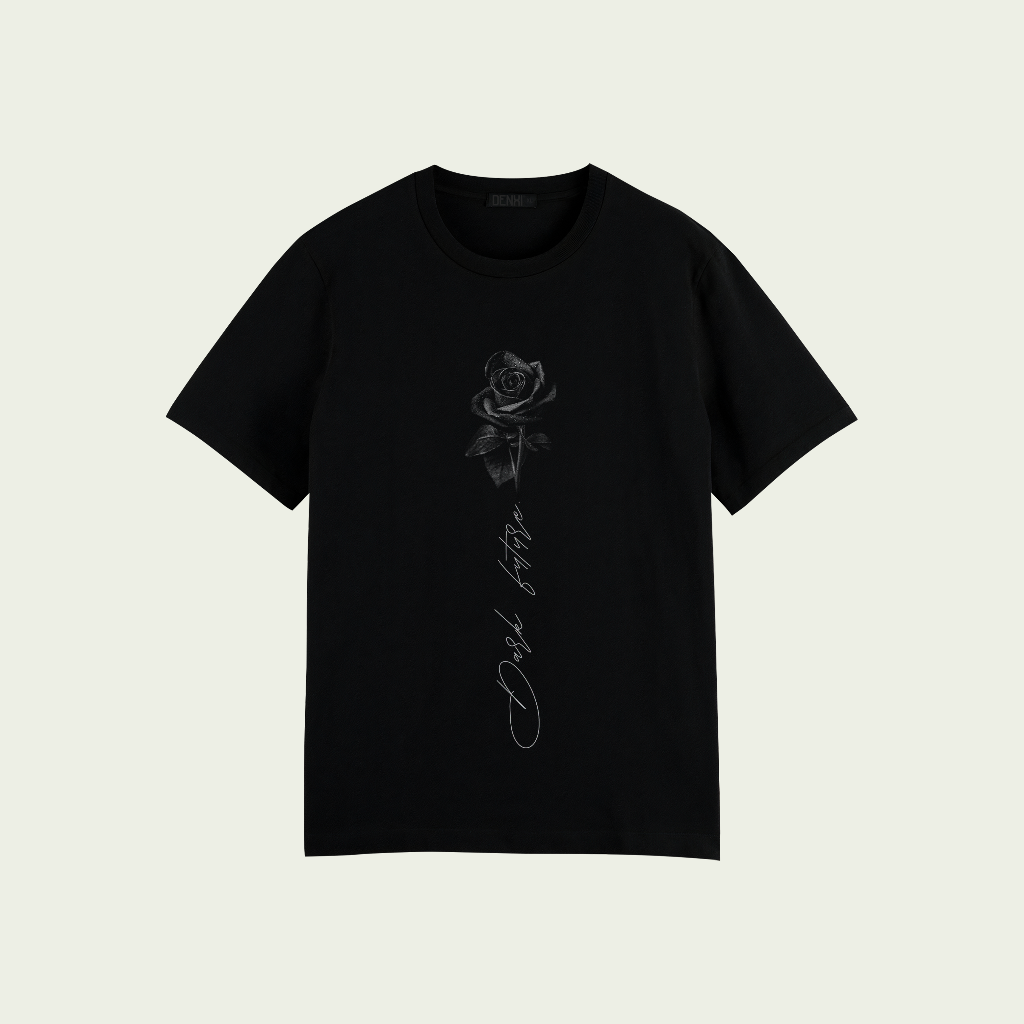 Áo thun tay lỡ dáng rộng Unisex chất Cotton BLACK ROSE