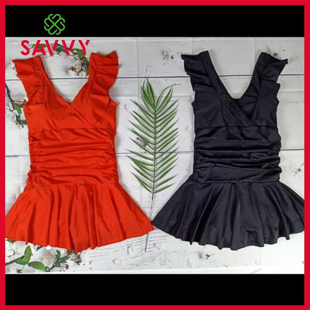 Bikini Đồ Bơi Nữ Kín Đáo Đi Biển 1 Mảnh Liền Thân Bigsize Big Size Cho Người Béo Swimsuit Monokini Nữ - SAVVY