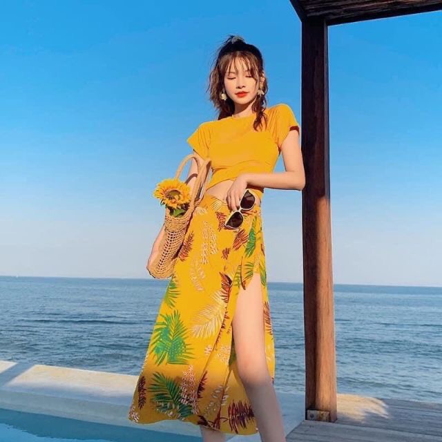 Bộ Đi Biển 3 Món Bikini Hàng Cao cấp quyến rũ đẹp lịch sự Dễ Mặc
