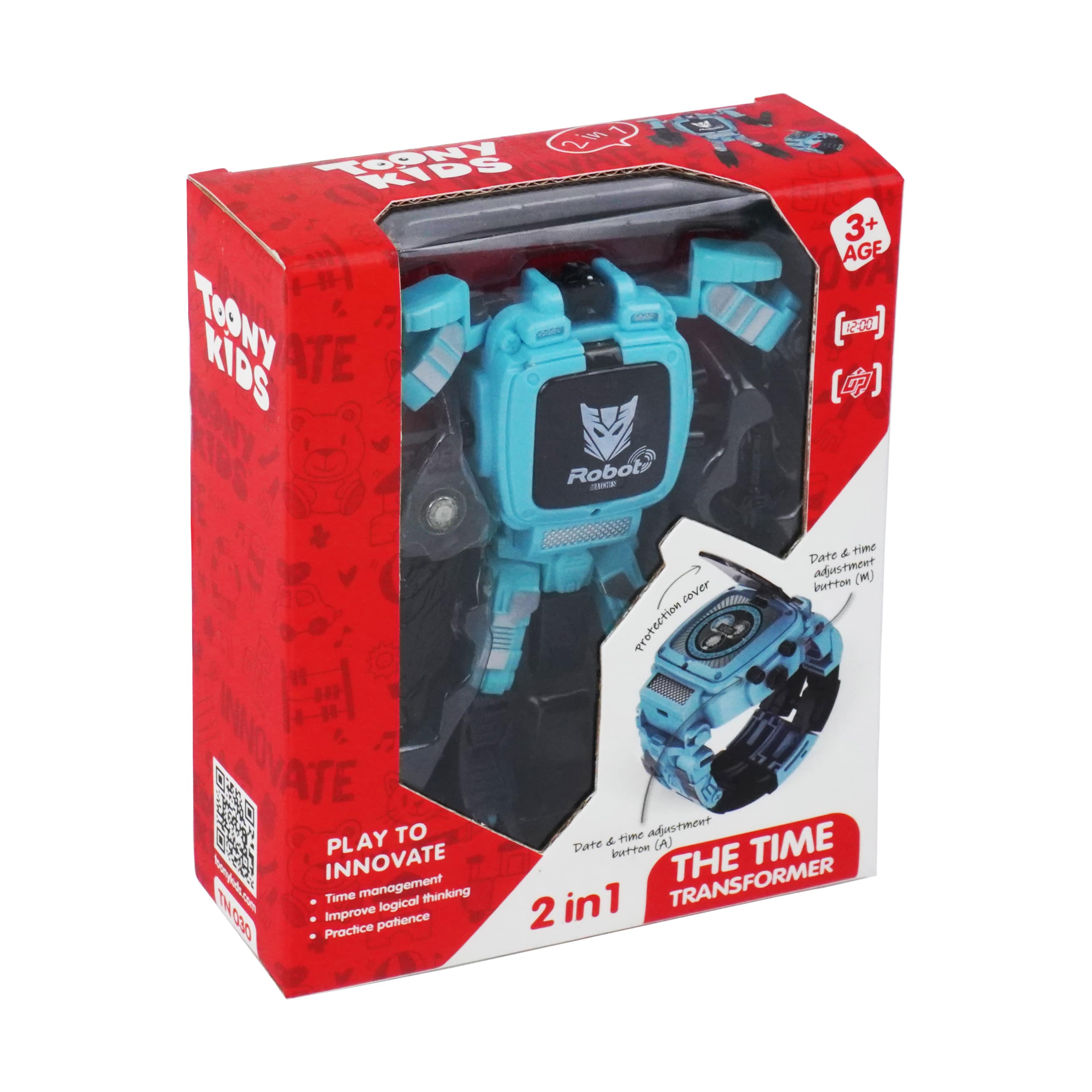 Đồ Chơi TOONYKIDS Đồng Hồ Đeo Tay Người Máy The Time Transformer TN030 [Tặng Kèm Sticker