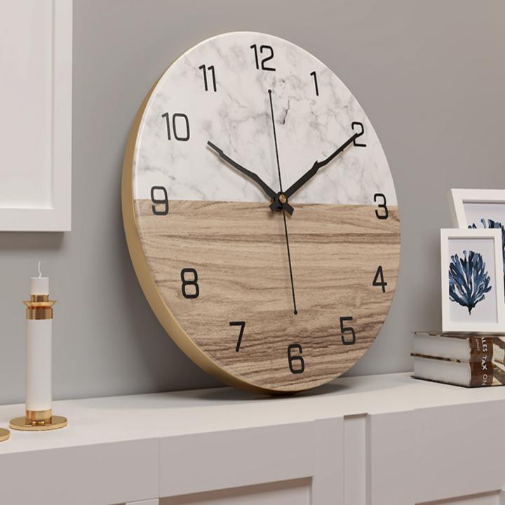 Nordic Marble Wall Clock Đồng Hồ trang trí cao cấp - Sky