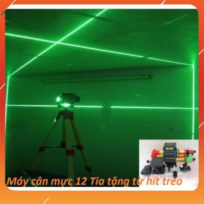 Máy cân mực laser 12 tia xanh KING PRO tia sắc nét có giá treo 1M2