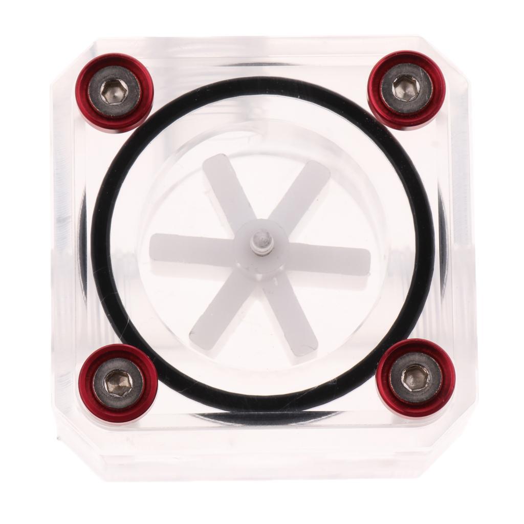 1Piece G1/4 Computer Water Cooling Water Flow Meter Indicator for PC-Clear White