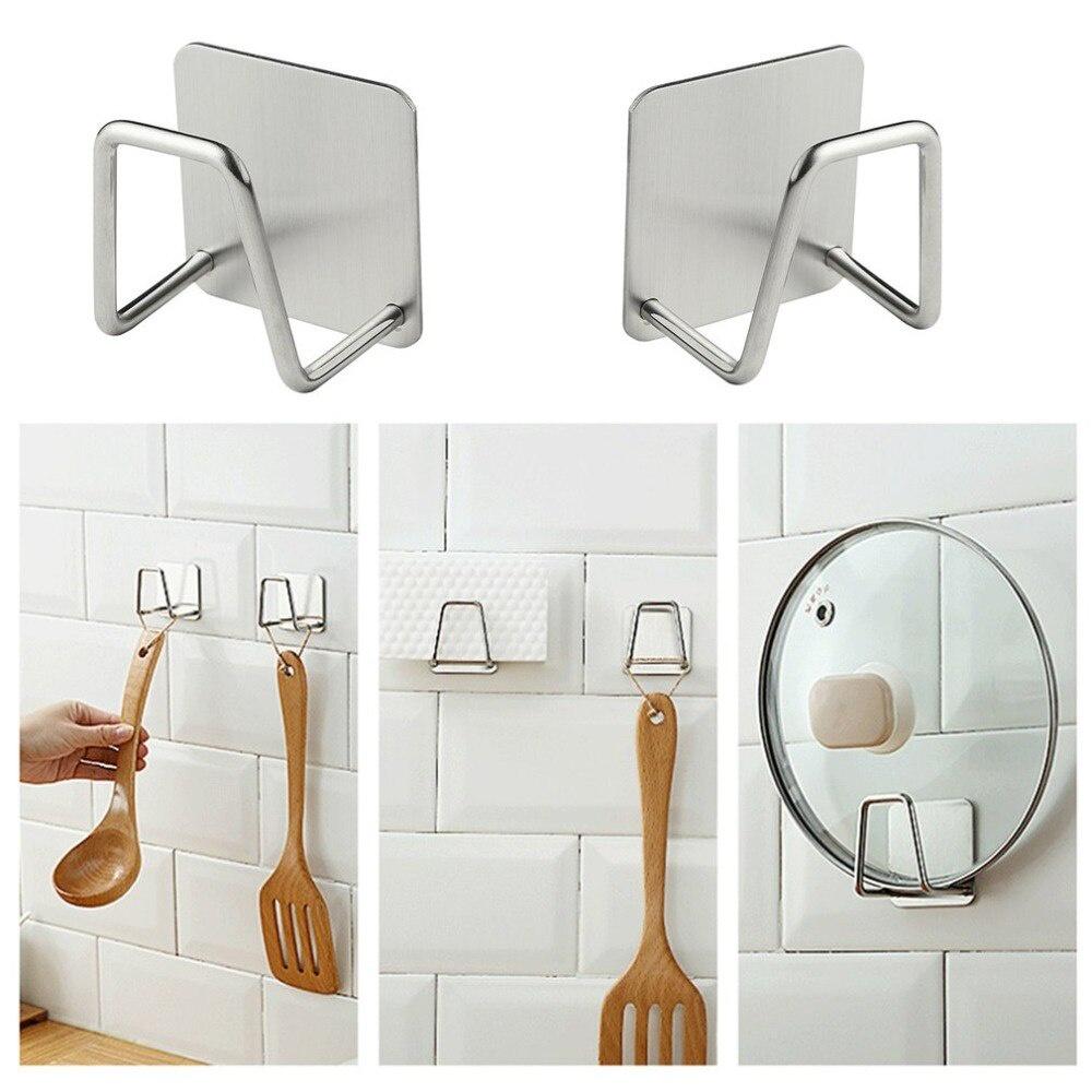 Kitchen Stainless Steel Sponges Holder Self Adhesive Sink Sponges Drain Drying Rack Kitchen Sink Accessories storage Organizer