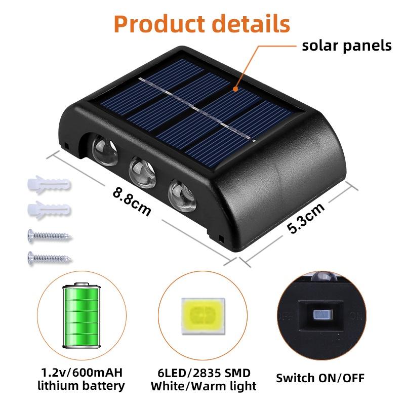 Đèn LED Gắn Tường Sử Dụng Năng Lượng Mặt Trời Chống Nước Tiện Lợi