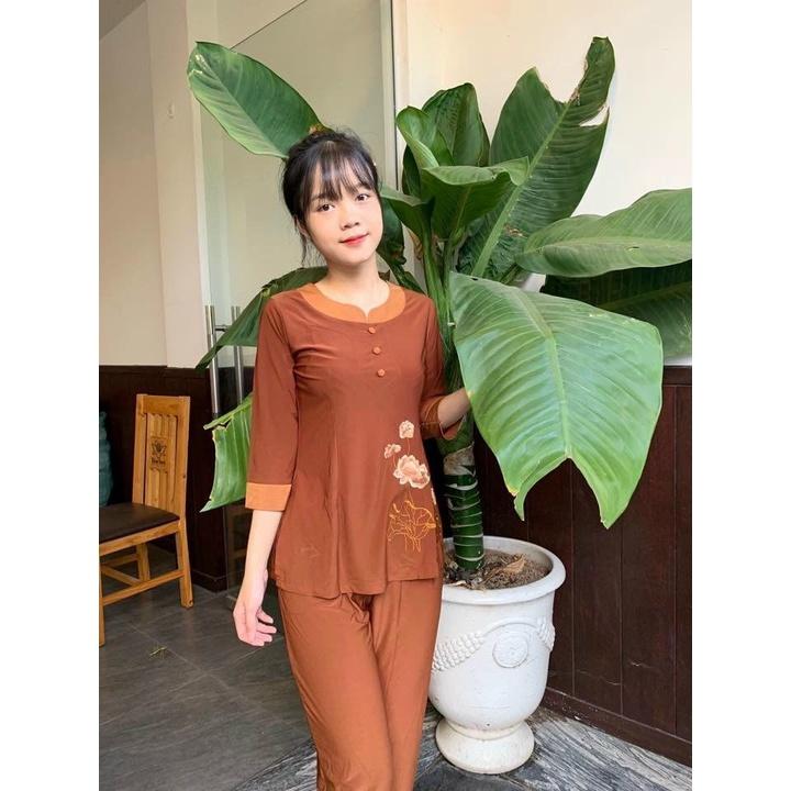 ĐỒ LAM ĐI CHÙA Mẫu Thun Phối