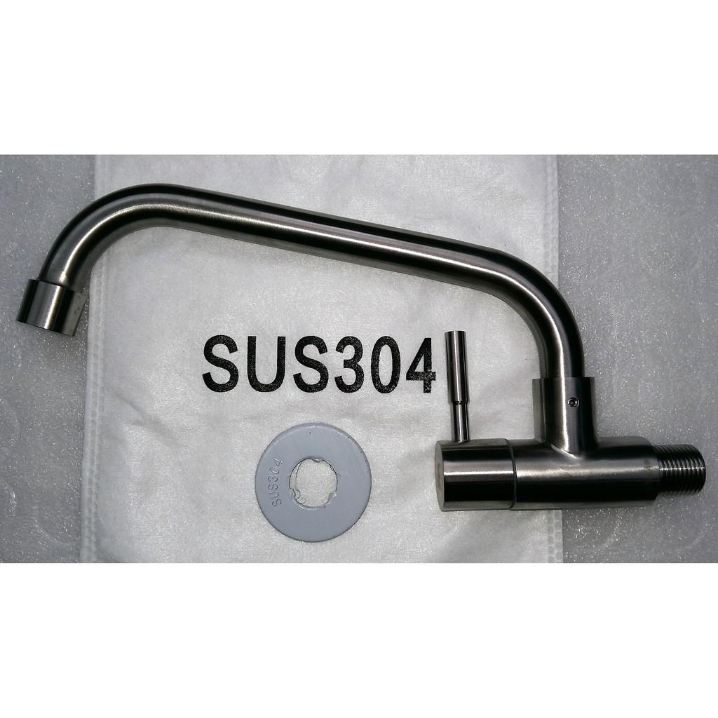 Vòi rửa bát cắm tường đơn lạnh bằng inox 304 BVN 608