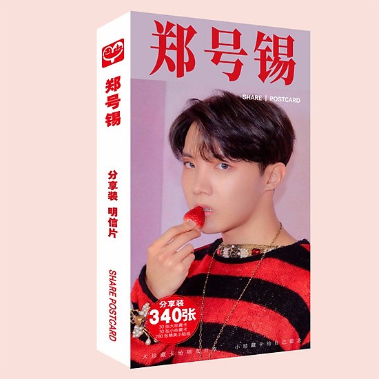 Postcard bưu thiếp JHope BTS 1660 pics có kèm sticker hình dán  _ tặng vòng tay chỉ đỏ may mắn