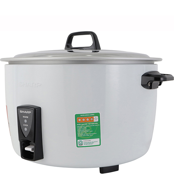 Nồi Cơm Điện Nắp Rời Sharp KSH-D55V (5 Lít)/KSH-D77V (7 Lít) - Trắng - Hàng chính hãng - Bảo Hành 12 Tháng