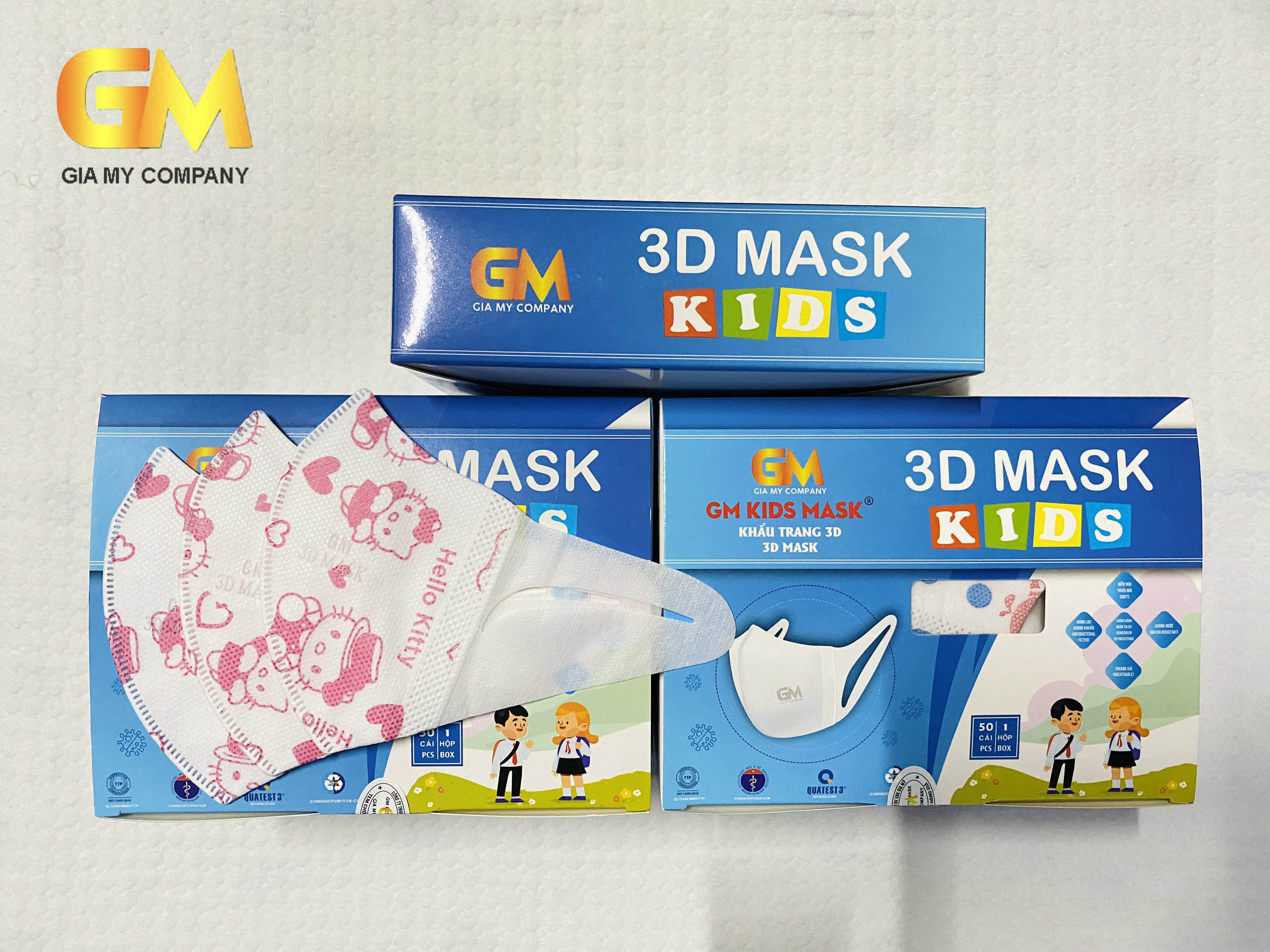 Khẩu trang 3D Mask Trẻ em Gia Mỹ hộp 50 cái