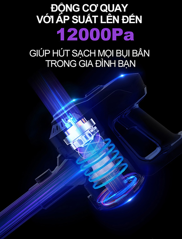 Máy Hút Bụi Không Dây Dùng Pin Sạc Lock&Lock ENV151  - Hàng Chính Hãng