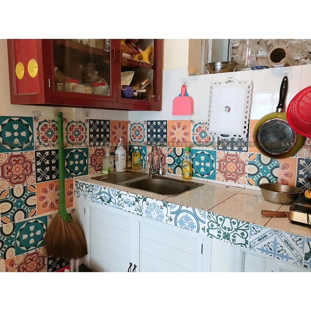 Đề can chịu nhiệt dễ lau chùi dầu mỡ dán bếp tường nhà vệ sinh loại 1 - Spain - Khổ 40x60cm 0002