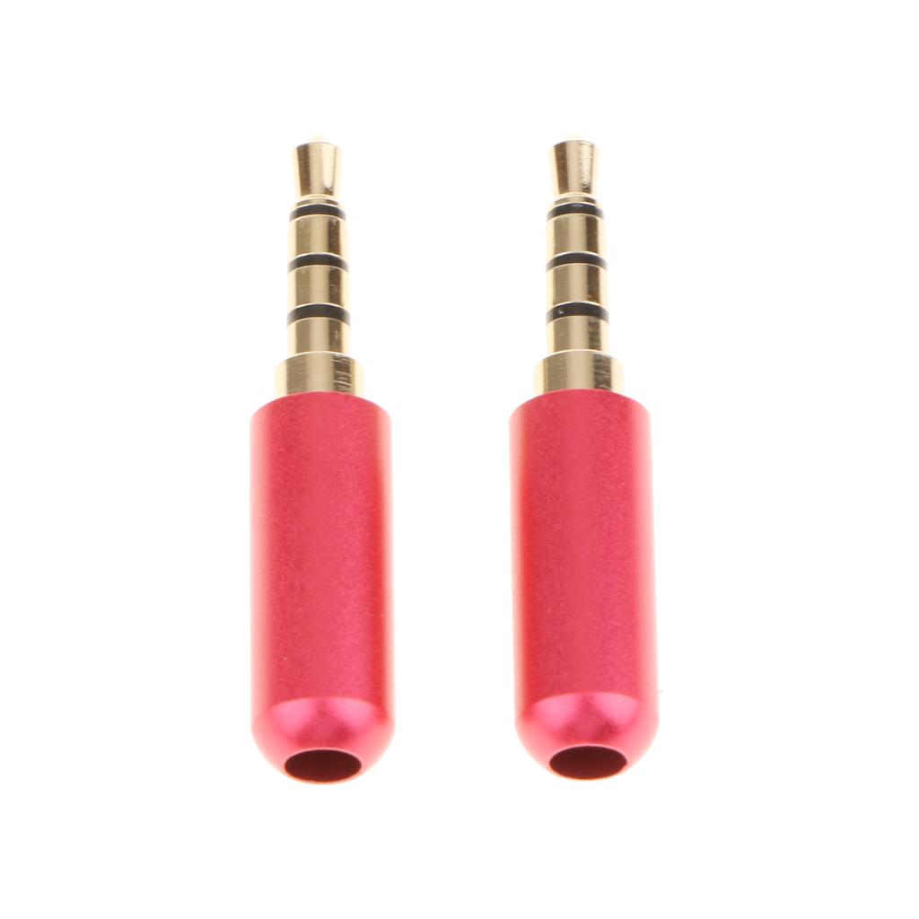 2Pcs 3.5mm Male Mono Jack To RCA Female Plug Audio Cable Adapter Connector