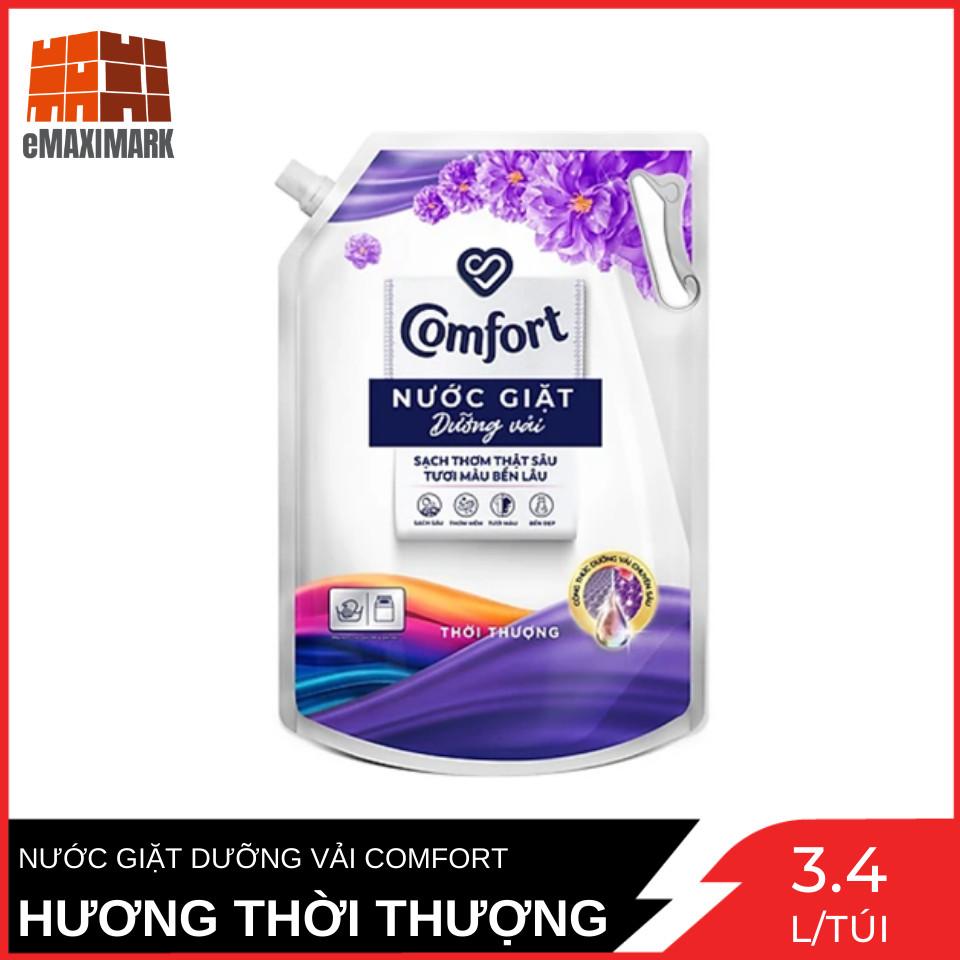 Nước giặt chống lão hóa vải Comfort hương Thanh Lịch Túi 3.4L