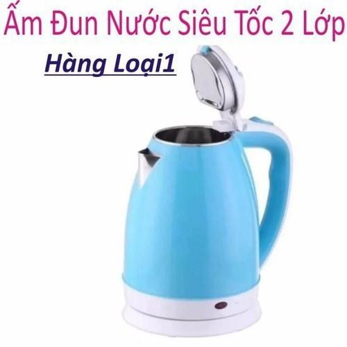 Ấm siêu tốc inox màu 2 lớp cách nhiệt