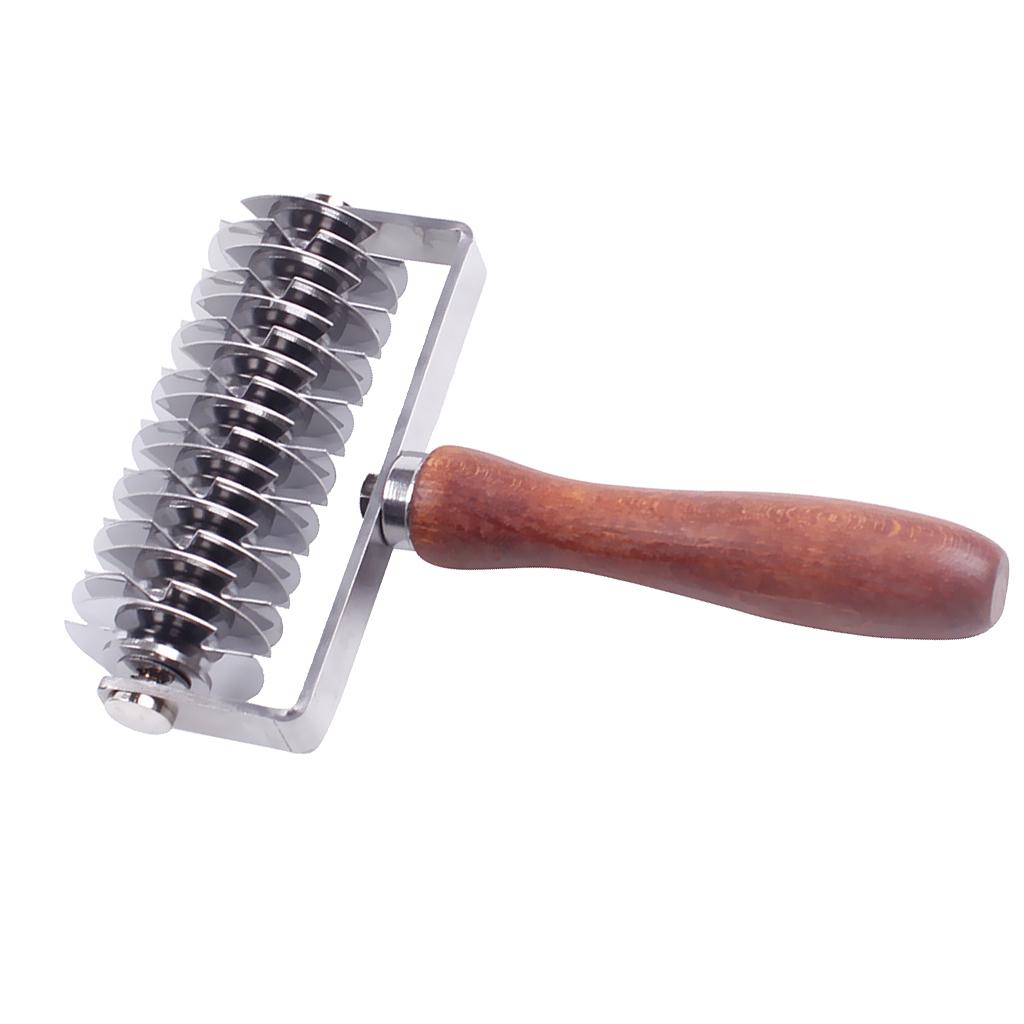 Stainless Steel Lattice Cutter Roller Pastry Bread Pizza Pie Dough Cutter