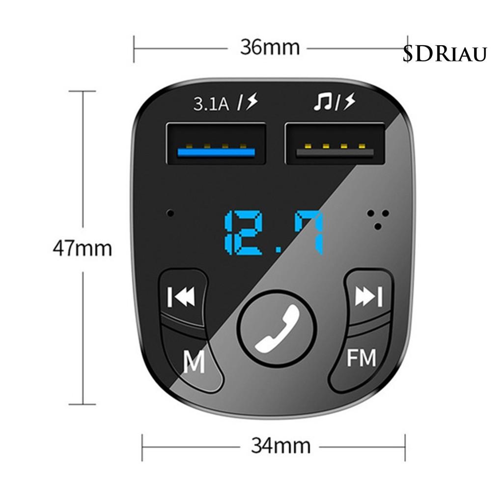 Bộ Sạc Ô Tô Hỗ Trợ Nghe Nhạc Mp3 Kết Nối Bluetooth 5.0 Kèm Phụ Kiện Chất Lượng Cao