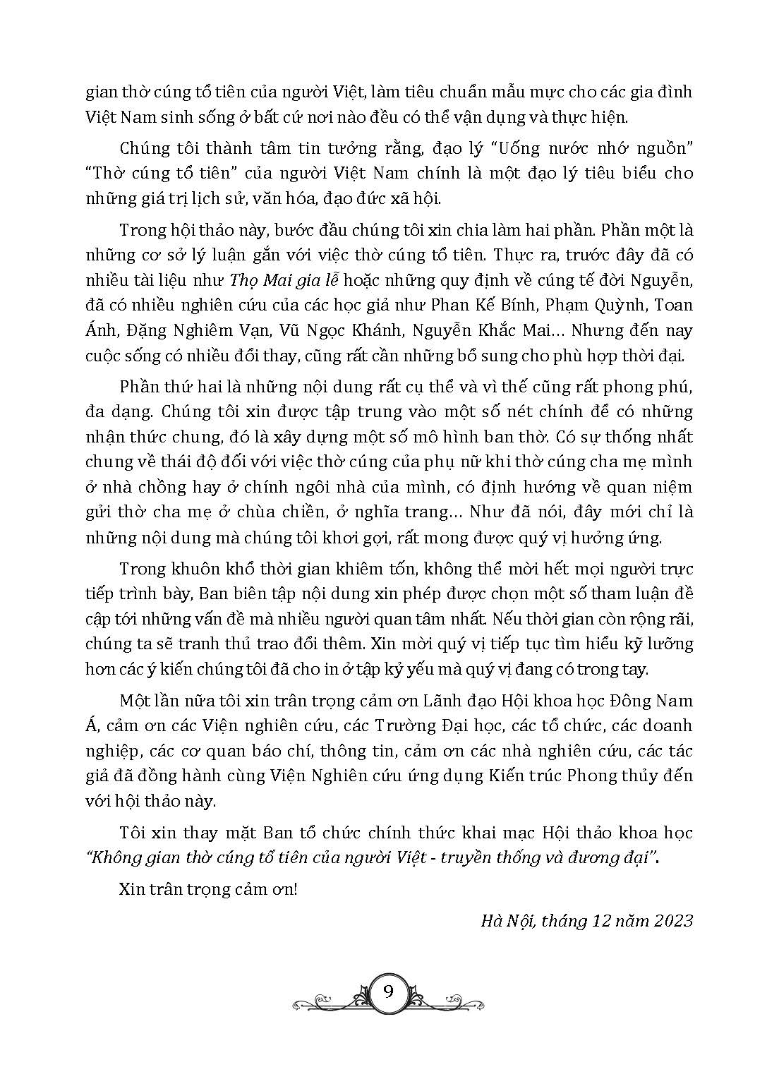 Không Gian Thờ Cúng Tổ Tiên Của Người Việt - Truyền Thống Và Đương Đại