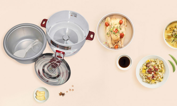 Nồi cơm điện nắp rời Midea MR-GM22SC dễ dàng tháo rời và vệ sinh