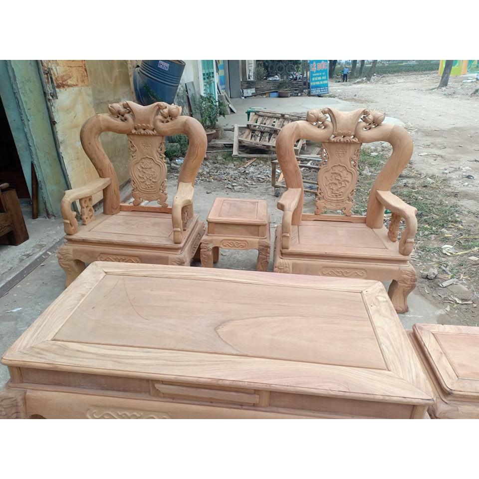 bộ bàn ghế quốc đào tay 12 gỗ gõ đỏ