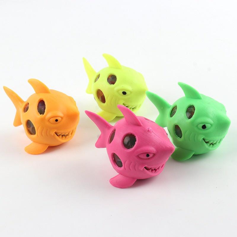Squishy Hình Con Cá Mập bóp ra hạt nở giải trí mềm mịn siêu đàn hồi giải tỏa căng thẳng