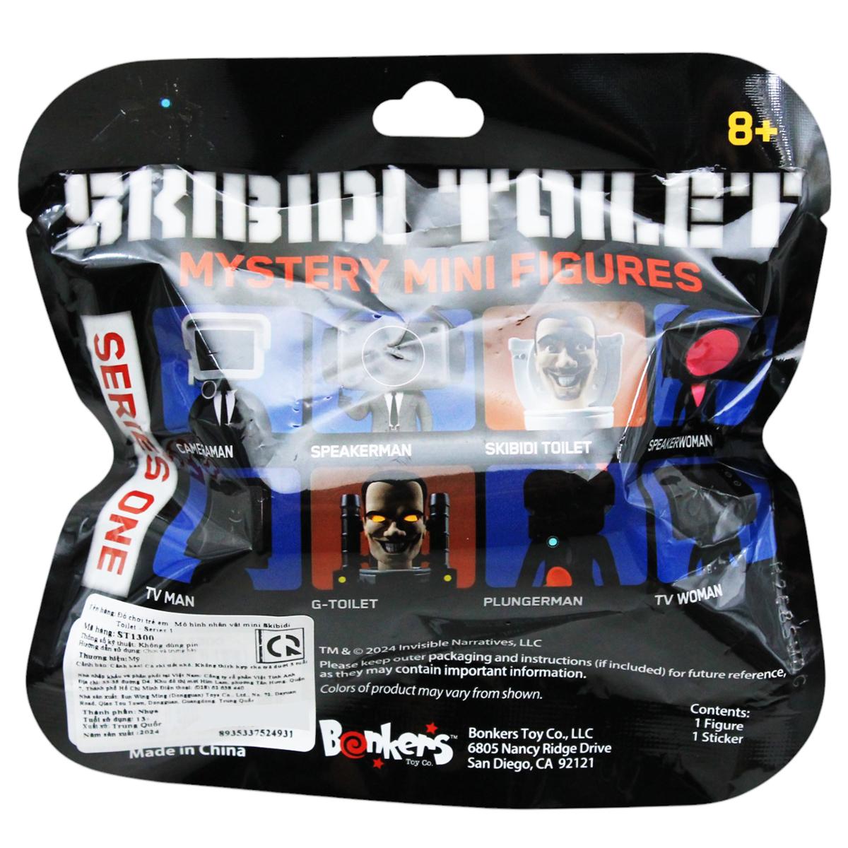 Đồ Chơi Mô Hình Nhân Vật Mini - Skibidi Toilet - Series 1 - Bonkers Toys ST1300 (Sản Phẩm Bên Trong Là Ngẫu Nhiên)