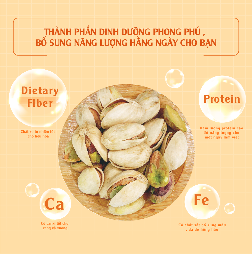 Hạt dẻ cười Nhập Khẩu Mỹ - Pistachio Dan D Pak 380g