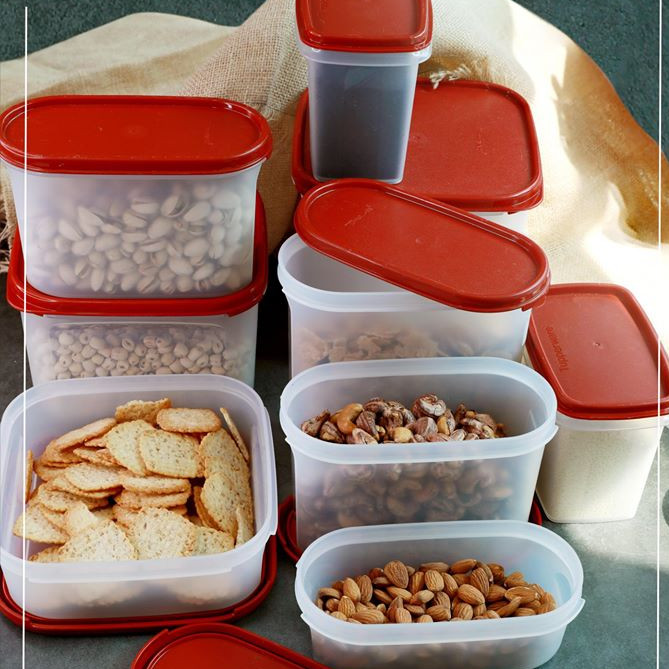 Bộ hộp trữ khô Tupperware 9 hộp