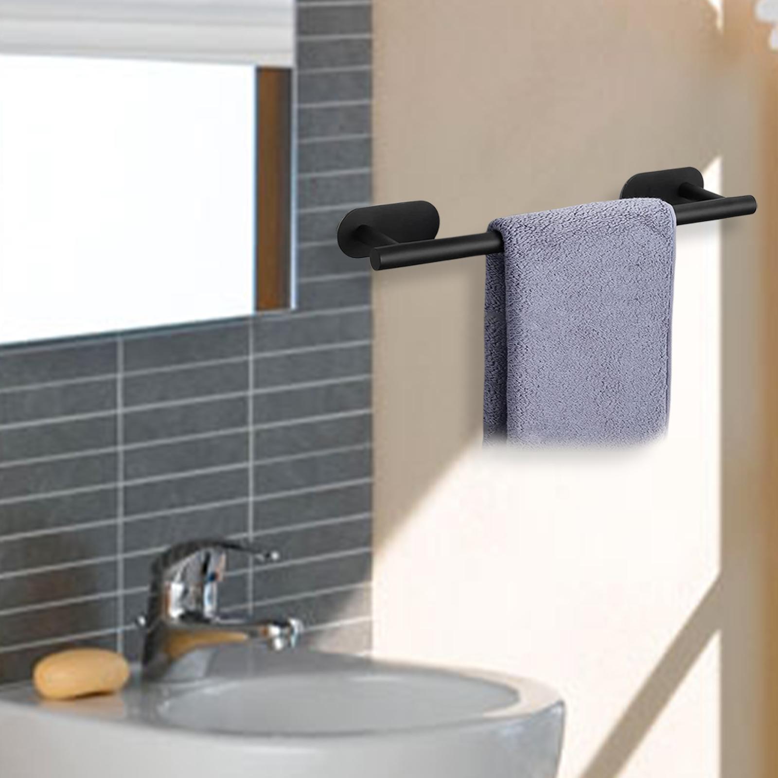 2x Wall Mounted Towel Bars Towel Hanger Towel Holder with