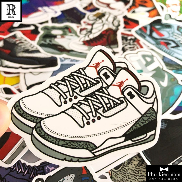 Set 30 Sticker SNEAKER ảnh ép lụa