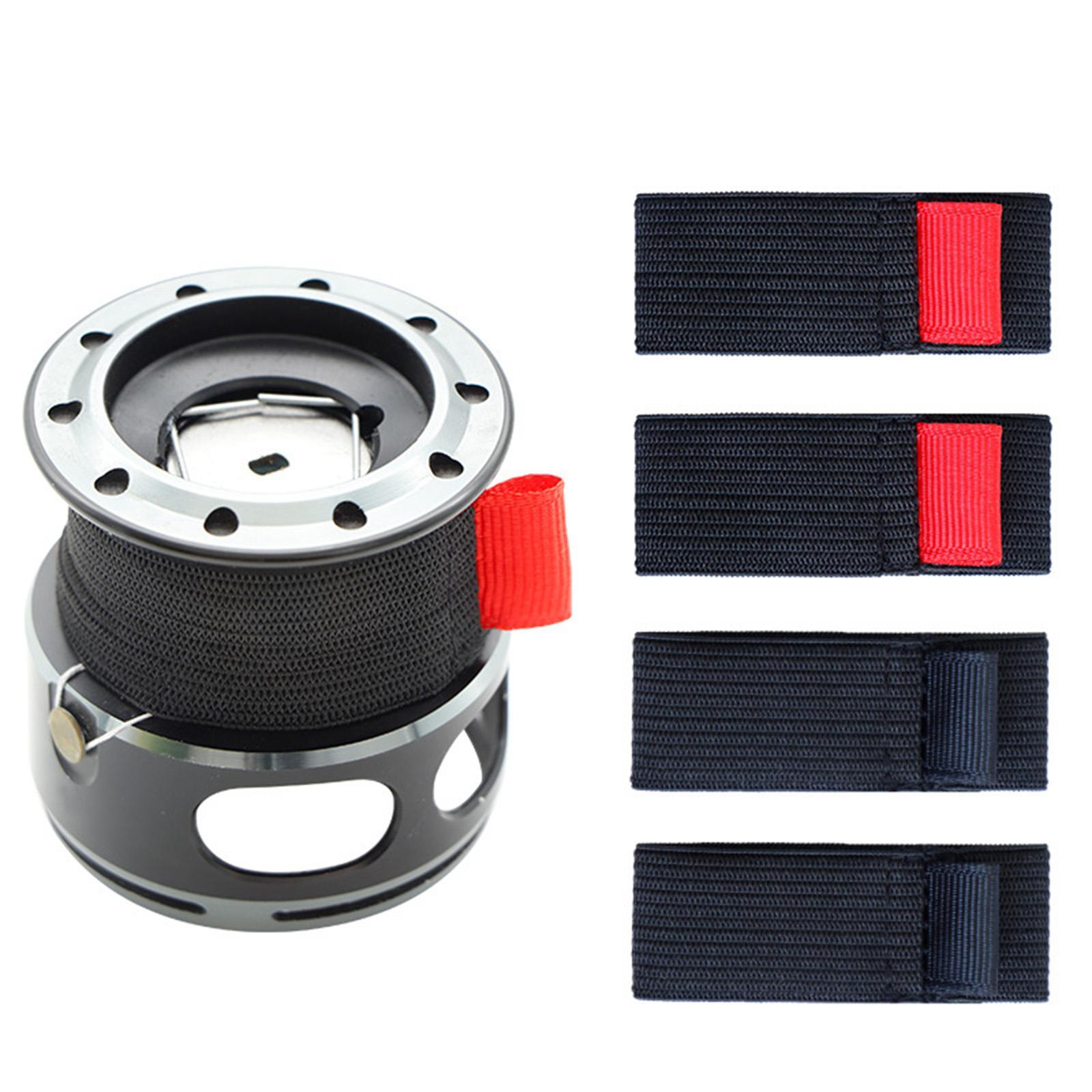 4Pcs Fishing Spool Belt Durable Fishing Tools Elastic Spinning Wheel Reel Protective Belt