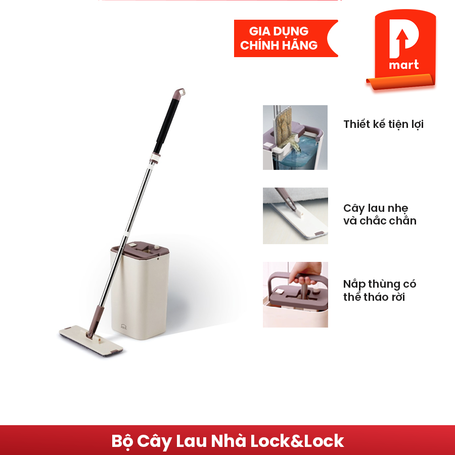 Bộ Cây Lau Nhà Lock&amp;Lock Squeeze Flat Mop ETM471