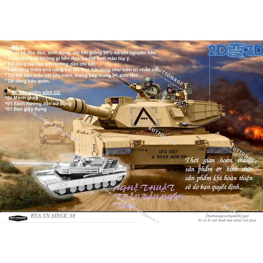 Mô Hình Lắp Ráp 3d Xe Tăng M1 Abrams - Hoa Kỳ