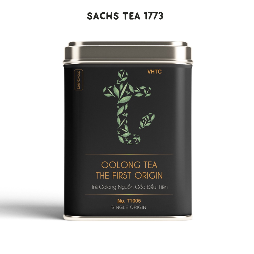 Trà ô long T1005 SACHS TEA 1773 thơm vị quả khô, chè hữu cơ thái nguyên 80g/hộp