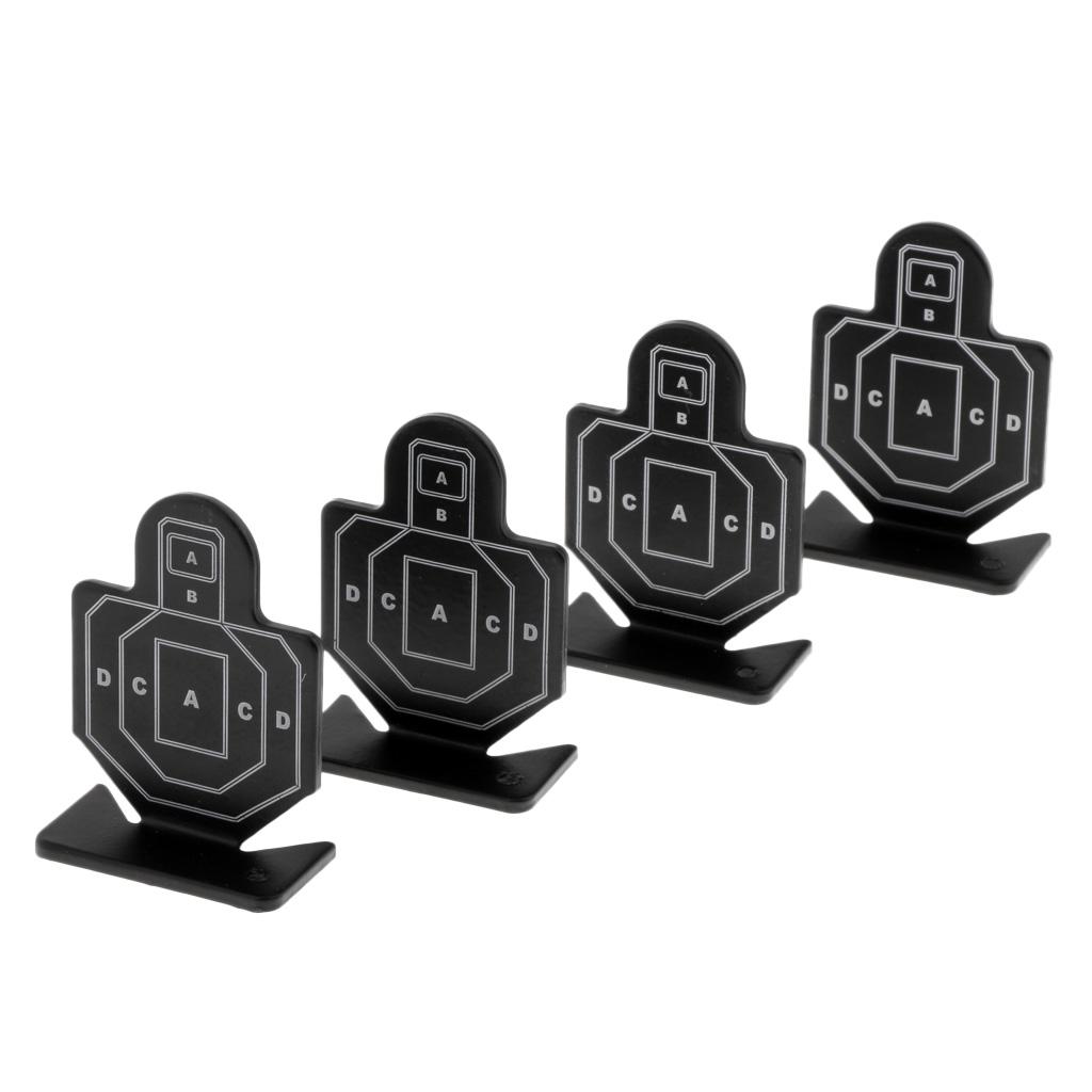 4pcs Metal Practice Silhouette Shooting Aim Target Mini Plinking Targets