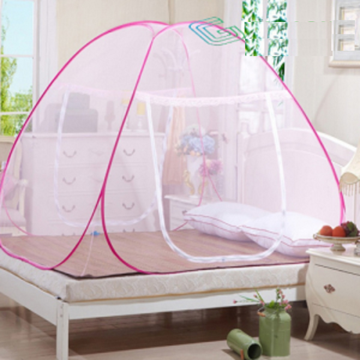 Màn Chụp Tự Bung GIA LONG 1,8mx2m LOẠI 1 CỬA - Tặng móc khóa Houston