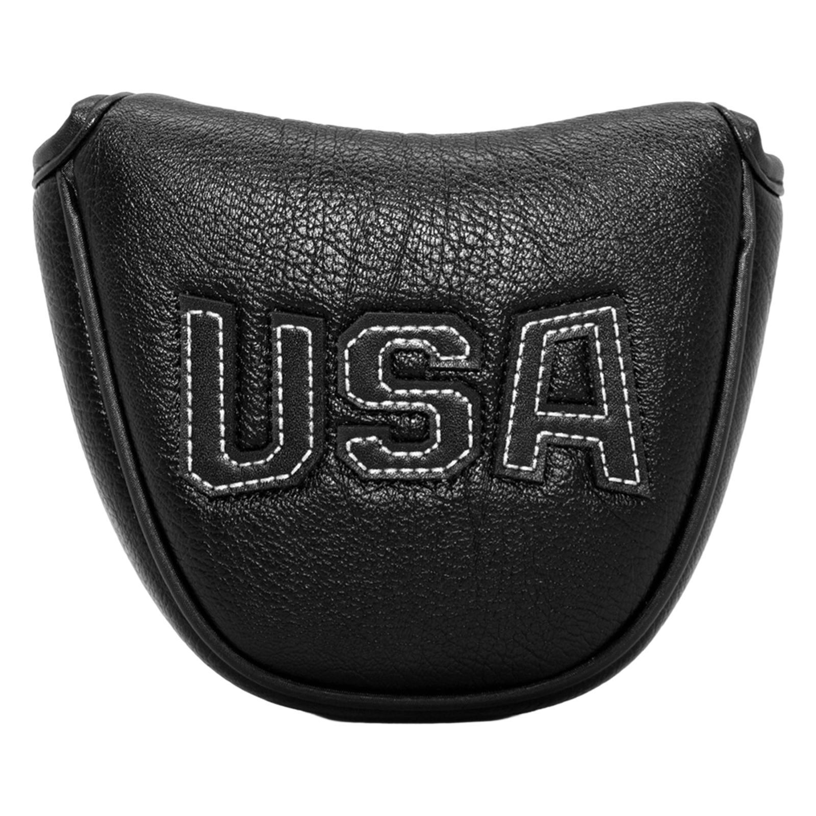 Premium PU Leather Mallet Putter Cover, Putter Head Cover, Mallet Putter Headcover Golf Club Head Covers Protect Golf Clubs