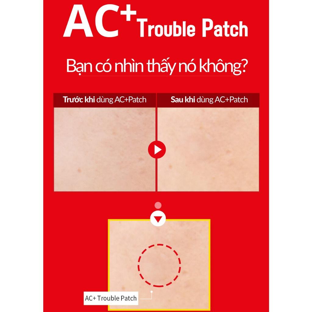 [Date 25/10/2024] Miếng dán mụn Hàn Quốc mỏng nhẹ trong suốt AC+ TROUBLE PATCH giải pháp cấp cứu cho da bị mụn {Có tem phụ nhập khẩu chính ngạch}