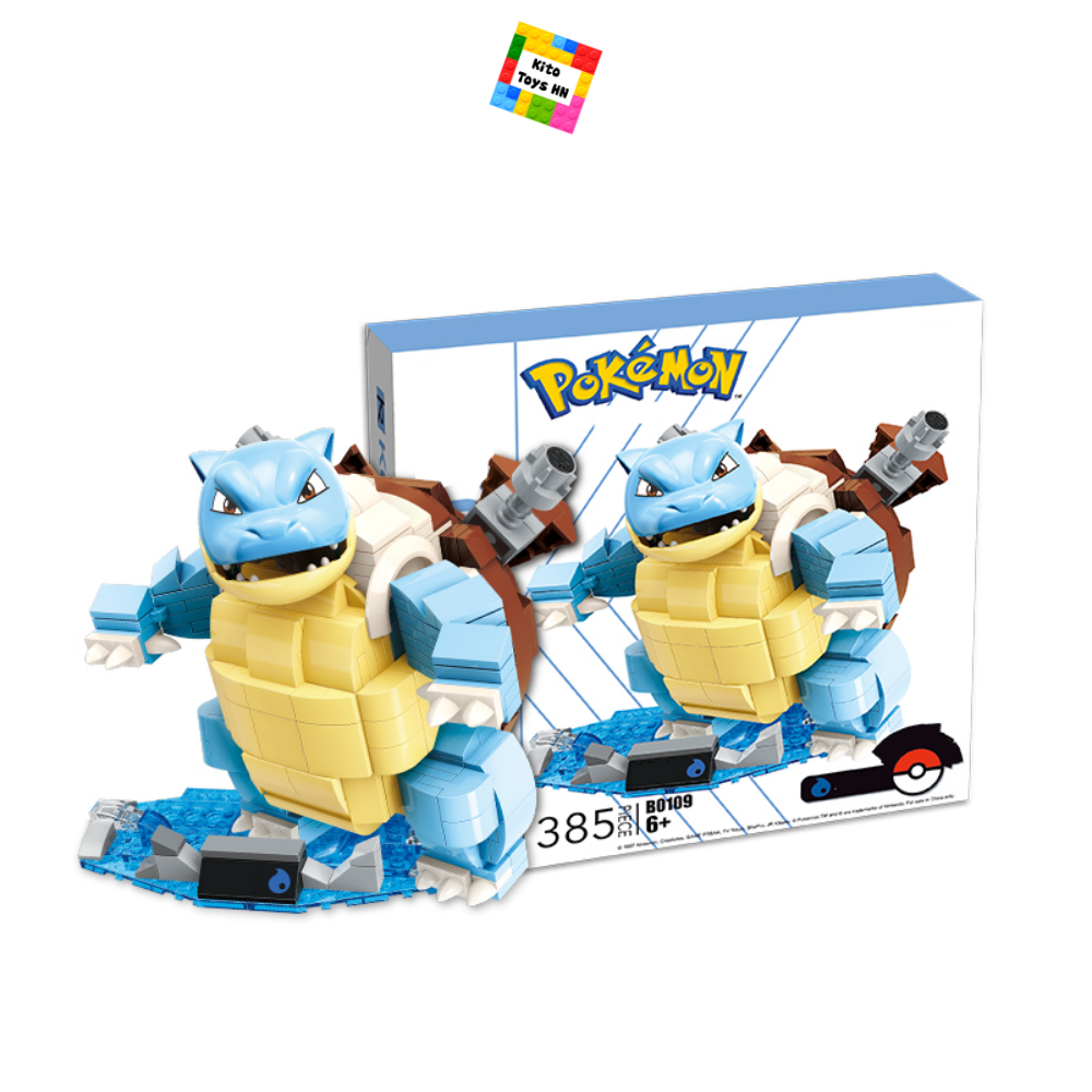 Pokemon Đồ Chơi Lắp Ráp Rùa Blastoise 385 Chi Tiết B0109 Cho Trẻ Từ 6 Tuổi