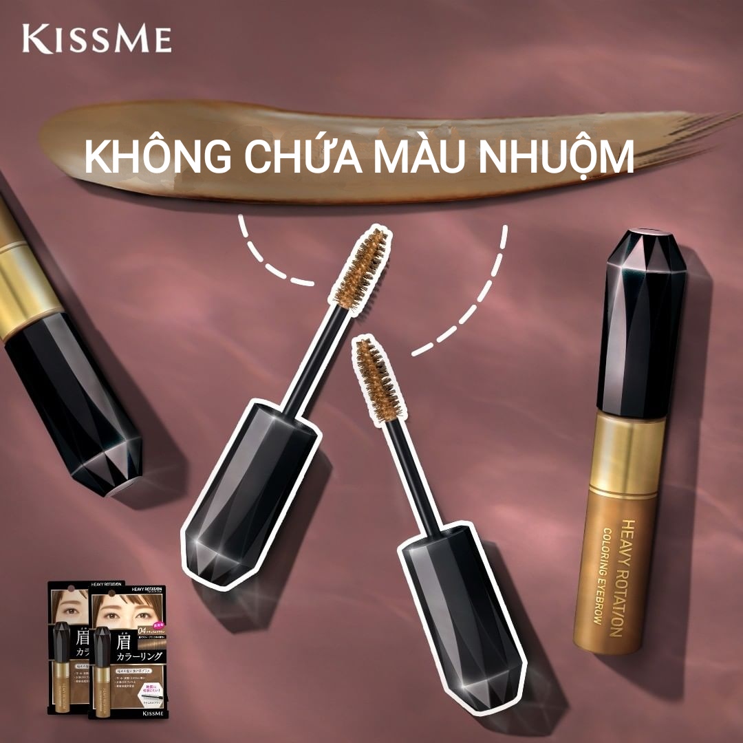 Mascara Chải Đổi Màu Lông Mày Chống Lem Trôi Kissme Heavy Rotation Coloring Eyebrow (8G)