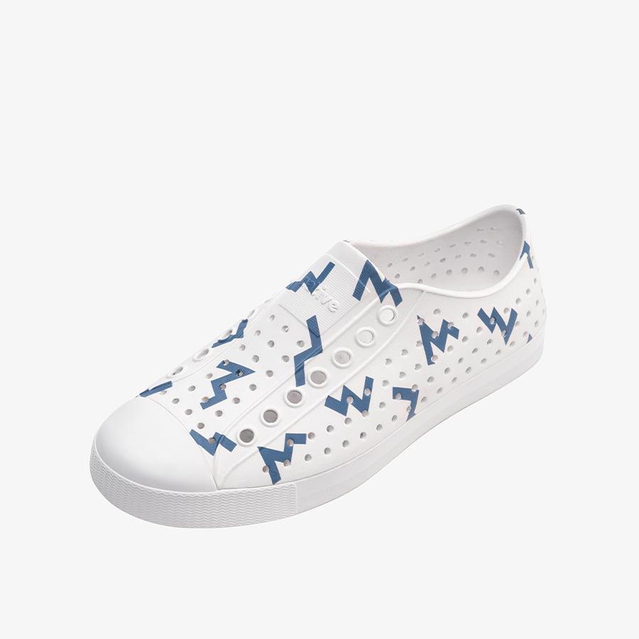 Giày Lười Unisex Native Jefferson Print - Shell White/ Shell White/ Oasis Wiggle - 42.5