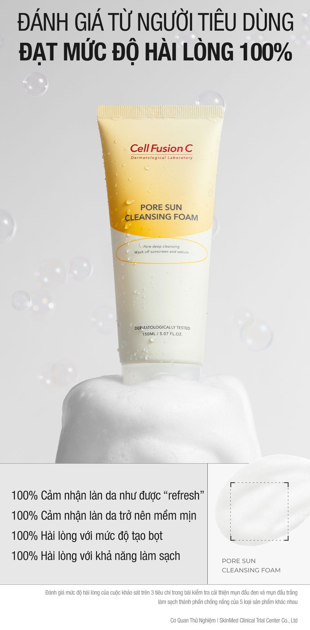Sữa Rửa Mặt 5 trong 1 Cell Fusion C Pore Sun Cleasing Foam