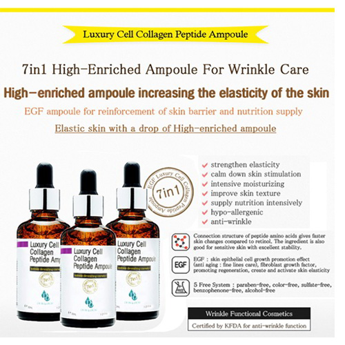 Tinh Chất Serum Làm Trắng, Trẻ Hóa Da Dew&Dew Luxury Cell Collagen Peptide 30ml Ampoule