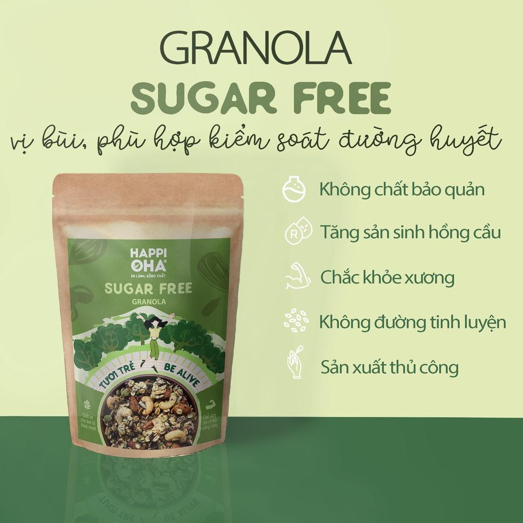 Ngũ Cốc Ăn Sáng/Ăn Kiêng Không Đường Vị 8 Loại Hạt Trái 40g - Granola Sugar Free