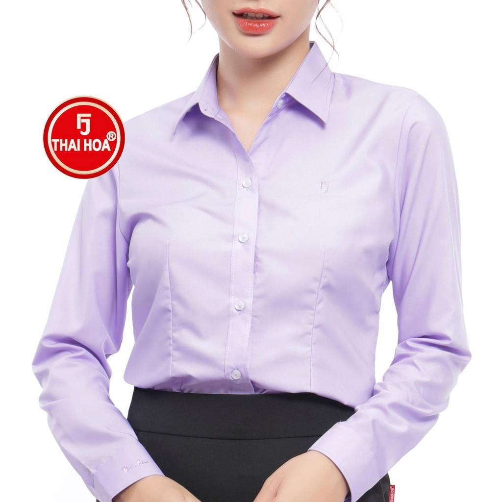 Áo sơ mi thời trang Thái Hòa 047-08-01 vải cotton thoáng mát đa dạng màu sắc
